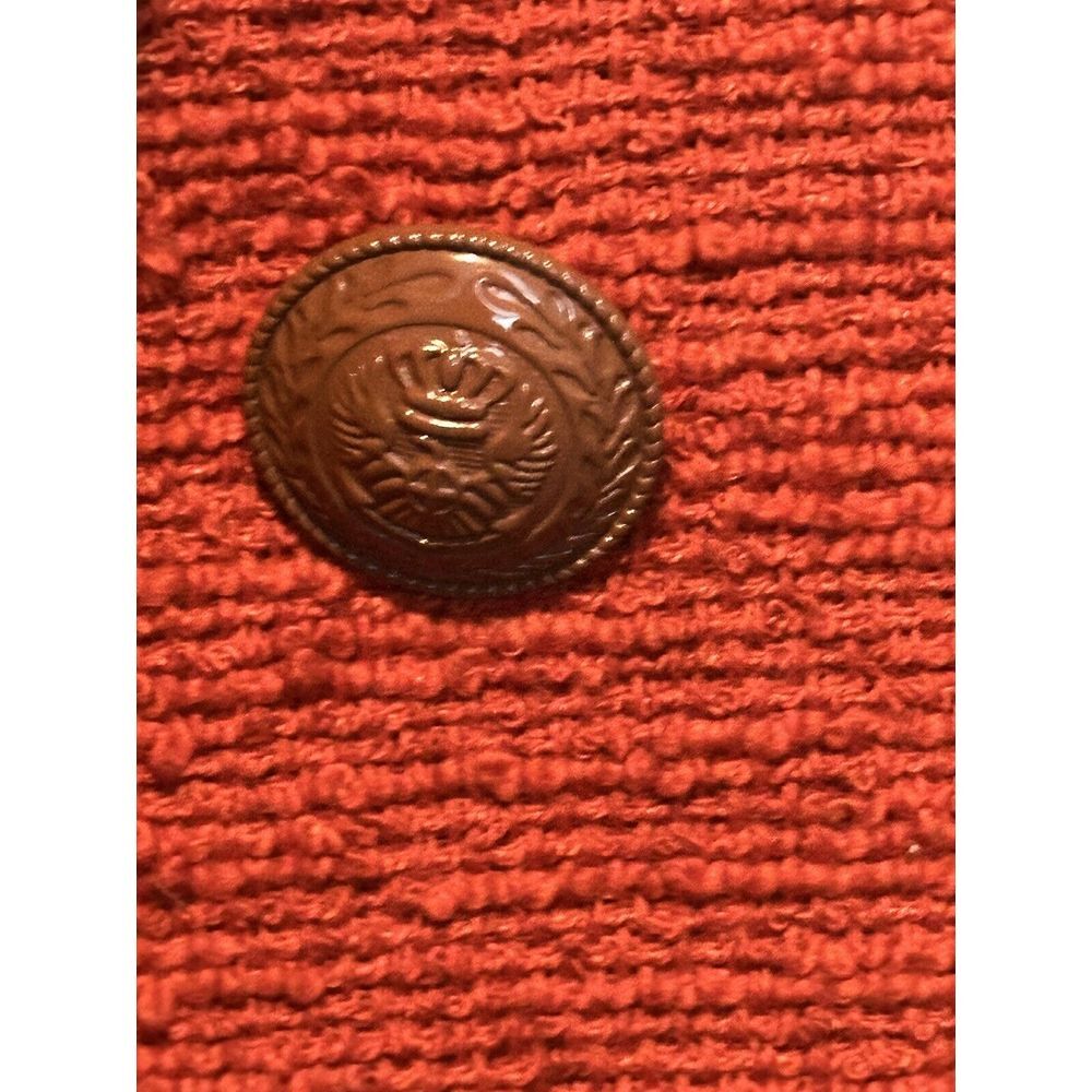 L'AGENCE Burnt Orange Double-Breasted Wool Blend Blazer - Picture 6 of 14
